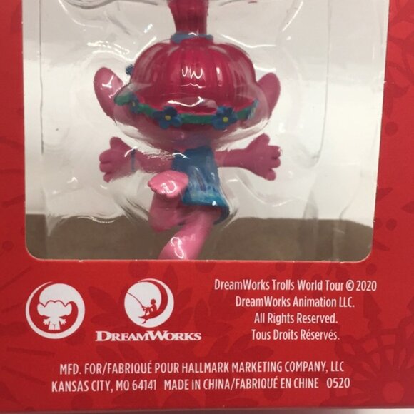 2020 Hallmark Trolls World Tour Poppy Christmas Tree Ornament Holiday Decoration - Picture 6 of 9